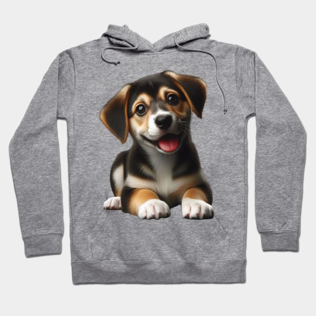 happy dog Hoodie by EKLZR